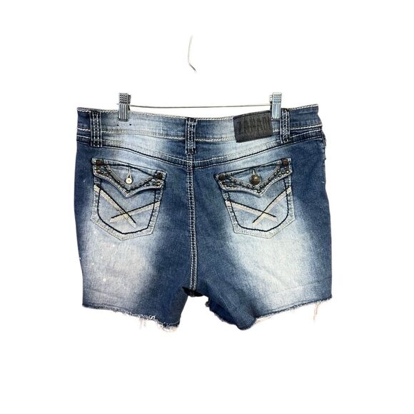Zanadi Womans Denim Cut off Shorts Sz 14 - Picture 2 of 7
